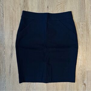 J. Crew Elegant Navy Pencil Skirt